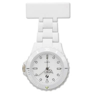 Analógové hodinky pre zdravotné sestry, biela